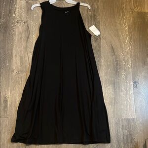 Time And Tru Black Sleeveless A-Line  Dress Large